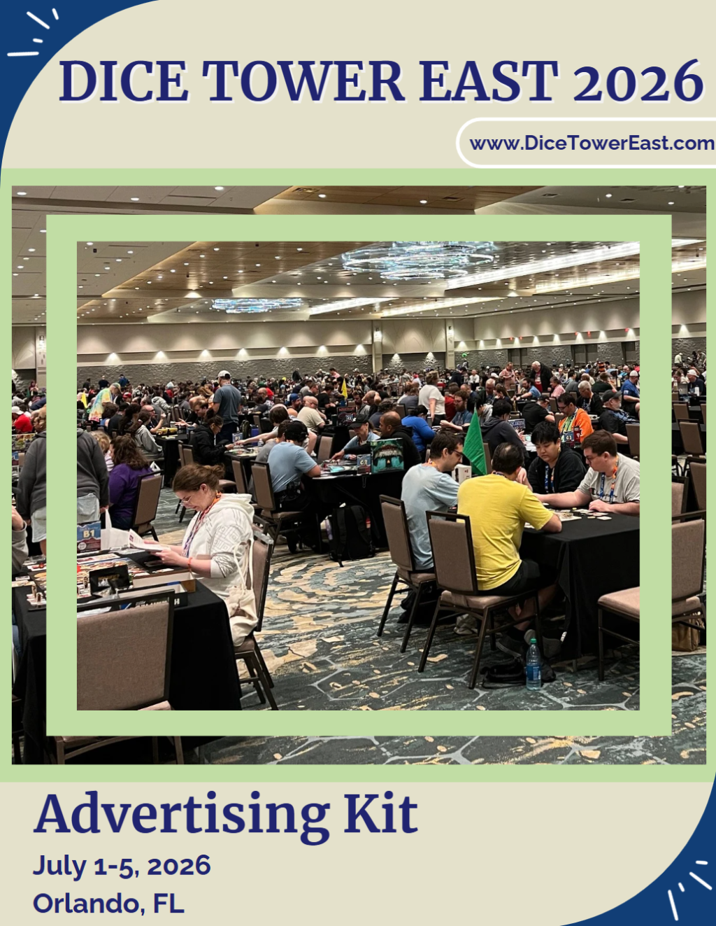 Dice Tower East 2026 Advertising Kit
